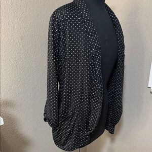 Black Polka Dot Open Cardigan